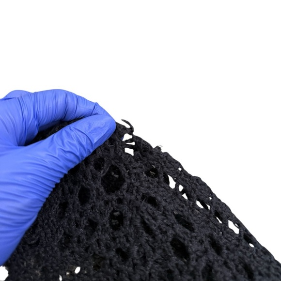 FREE PEOPLE Black Cotton Open Back Crochet Sweater XS - Picture 12 of 16